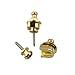 Musiclily Guitar Bass Schaller-Style Security Straplocks Round Head Lock Strap Pins and buttons Straplocks System for Fender Electric Guitar Bass Replacement,Gold (Pack of 2)
