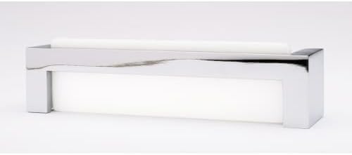 Sietto P-1801-PC Skyline White Polished Chrome Hardware Glass Cabinet Pull