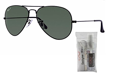 Ray Ban RB3025 002/58 58M Black/ Polarized Green Aviator