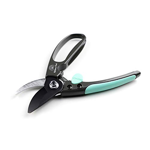 Rainbow Craft 8'' Bypass Pruner Shear, Rose Cutters, Herbs Scissors, Plant Trimming Shears for Garden&Lawn - Blue Color - Thumbnail 5