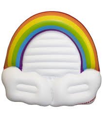 Swimline Rainbow Island Pool Inflatable Ride-on, White