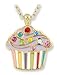 DM Merchandising Cupcake Cuties Enamel Pendant Necklace in Figural Gift Box (Sold Individually) (Pink)