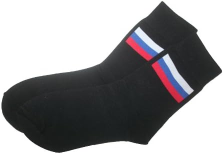 Russia Black Country Flag Dress Socks Size 10-13 .. New