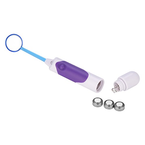 inkint LED Lighted Dental Mirror Teeth Mouth Inspection Mirror with