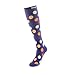 Blue Beat Moderate (15-20 mmHg) Graduated Polka Dot Women Compression Socks for Running Travel Pregnancy Standing Sitting