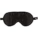 Everest Essentials Silk Sleep Mask with Adjustable Strap, Blocks Out Light and Helps Sleep Better | Eye Mask for Yoga, Shift-Work, Migraines, Puffy Eyes | Blindfold Comes in a PE Zip Bag, Black
