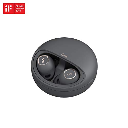 AUKEY True Wireless Earbuds，Bluetooth 5 with Charging Case, 24h Playtime, Deep Bass, USB-C & Qi Wireless Charging, Secure Fit, Touch Control, One-Step Pairing, Key Series T10