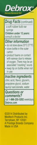 DEBROX EARWAX REMOVAL DROPS WITH GENTLE MICROFOAM CLEANSING ACTION, 0.5 FL OZ