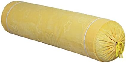 Peacewish Pure Color Long Cylindrical Pillow Round Candy Pillow Sleeping Neck Pillow Protection Detachable Wash (Light yellow)
