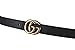 [TGVQUN] Luxury Designer GG Style Slim Thin Women Girl Fashion Belt [2.5CM Width] (95CM [Waist 26-30], Black) (Black, 95CM [Waist 26-30])
