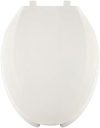 Centoco Black Toilet Seat Elongated, Toilet Seat Cover, Open Front with Cover, Commercial, Heavy Duty Hinge and Stainless Steel Hardware, Plastic, Made in the USA, ‎DS820STS-407