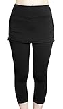 Cocoship Women's UPF 50+ Skirted Swim Capris Multipurpose Sport Leggings(FBA)