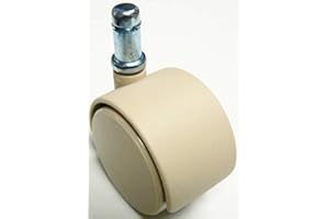 Oajen 2" Chair Caster Wheel Chromcraft, tan, 7/16" x 7/8" or 11mm x 22mm Grip Ring stem, Pack of 5