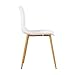 GreenForest Dining Chairs Set of 4 Mid Century Modern Chairs for Kitchen Living Room Side Chairs with Metal Legs and Plastic Seat, White