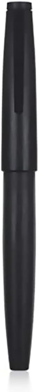 Jinhao 80 Black Fiber Brushed Fountain Pen, Iridium Ultra Fine Nib with Converter and Small Pen Bag Set (Black Clip) — image 1