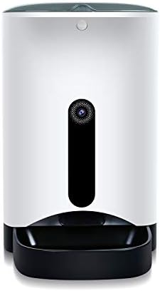 Siler Pet Feeder, 4.3L Large Capacity Intelligent Automatic Pet Feeder Dispenser Smartphone APP Remote Control with HD Camera for Cats and Dogs SL-001 (Color : White, Size : 24.5cm*30cm*38cm)