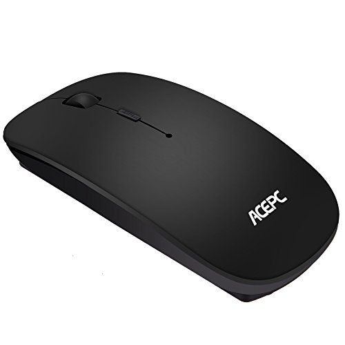 Rechargeable Bluetooth Mouse，ACEPC Wireless Mice for PC, Mac, Laptop, Android Tablet - Black