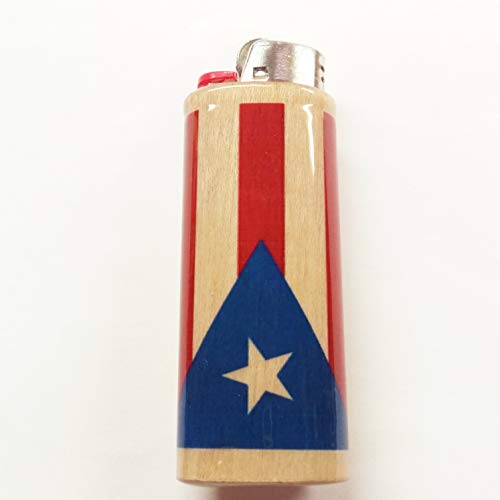 Puerto Rican Flag Lighter Case Flag of Puerto Rico Holder Sleeve Cover Fits Bic Lighters