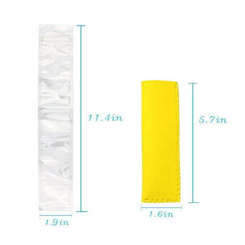 Ice Popsicle Mold Bags, Naisidier 150Pcs Disposable Zip-Top Ice Pop Molds with 5 Ice Pop Sleeves, Summer Ice Pop Making Molds for Yogurt Juice Fruit Ice Candy