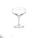 Viski Raye Angled Stemmed Crystal Coupe Cocktail Glasses, Champagne Coupe Glasses, Drinkware Set, Espresso Martini Glasses, Set of 2, 7oz