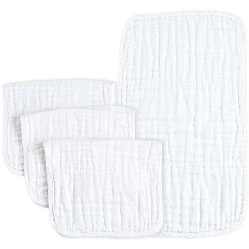 PPOGOO Baby Muslin Washcloths Natural Purified Cotton Baby Wipes Soft