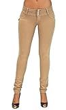 U-Turn Style 1119 Butt lifting, Levanta Cola, Skinny Leg Premium French Terry Fashion Moleton in Beige