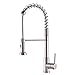 VAPSINT Commercial Stainless Steel Single Lever Handle Pull Down Sprayer Spring Kitchen Faucet, Kitchen Sink Faucet Brushed Nickel Finish