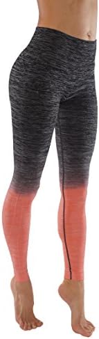 Women's Flexible Yoga Pants Ombre Leggings Activewaer L704 (XL, L704-Bl.Coral)