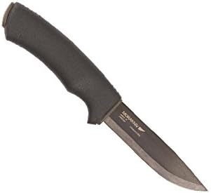 Bushcraft Black, Black Rubber Handle, Black Plain w/Sheath [M-12490 - Mora Knives]