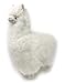 Standing Alpaca Fur Alpaca Adult Figure - White 12 Inch