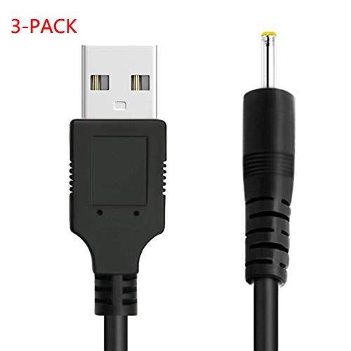 [3-Pack](3ft) USB to 2.5mm Charging Cable for Dragon Touch X10/Y88X Plus, RCA Viking Pro/7/8/9, Alldaymall A88X, NeuTab,Tablet PC, Chromo Inc, Premium,Nabi 2S Tablet +Gift(Card Reader) ELC1BT@USQ - Thumbnail 2
