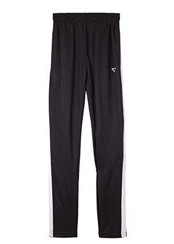 CHEETAH Boys 3 Piece Athletic Mesh T-Shirt, Shorts, and Tapered Track Pants Set, Black and Grey, 8 - Thumbnail 4