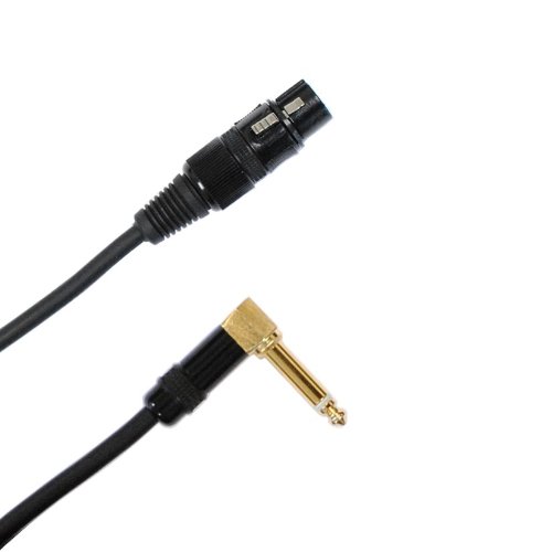 Audio2000's C23003P2 3 Ft 1/4" TS Right Angle to XLR Female Cable (2 Pack)