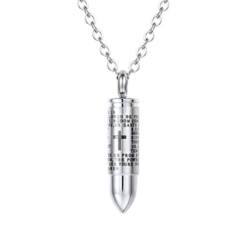 Prosteel bullet charm necklace & pendant perfume bottle stain…