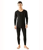 Men’s Invisible Thermal Underwear Fleece Thermals Base Layer Long John Set