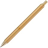 Pentel EnerGel Alloy Retractable Liquid Gel Pen, Gold Barrel, Black Ink, in gift box with info band (BL407XABX)