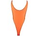 TiaoBug US Women One-piece High Cut Thong Leotard Gymnastics Dancewear Bodysuit Orange