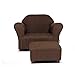 Keet Roundy Child Size Chair with Microsuede Ottoman, Brown, Ages 2-5 years