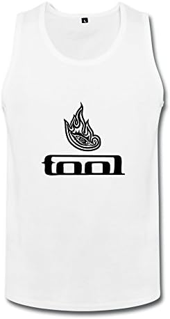 YJJ Men's Tool Band Logo Tank Top Size S White