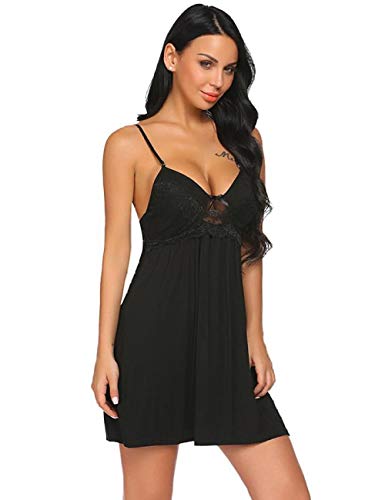 FONXOS-Set-di-Biancheria-da-Donna-Sexy-Lingerie-da-Donna-Intimo-Sexy-Pizzo-Notte-Babydoll-Estate-Erotica-Scollo-a-V-Sleepwear-Sleeping-Dress