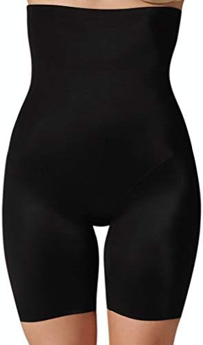 Cupid Fine Shapewear Womens Tummy Control Body Shaper Hi Waist Thigh Slimmer, Black or Nude
