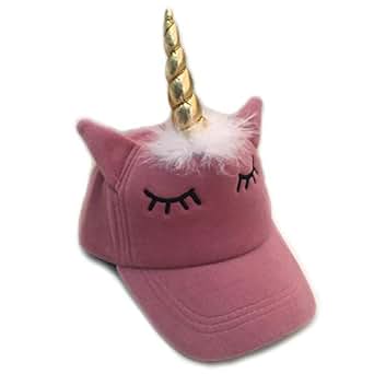 Amazon.com: Unicorn Kids Cap with Horn Baseball Hat with ...
