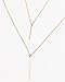 Geerier Layered Bar Pendant Necklace Gold Long Chain Y Necklace for Women Girl
