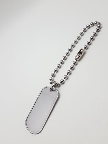 Stainless steel 4.5 in and 27 in. military dog tag ball chain Ships in 1-2 days from USA!