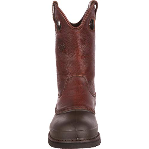 Georgia Men's Pull-On Mud Dog Steel Toe Comfort Core Work Boot ,Brown Natural,9 M - Thumbnail 2