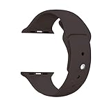 Apple Watch Band Series 1 Series 2, HandyGear Soft Silicon Sports Replacement Band Strap for Apple Watch (Cocoa Brown 38MM M/L)