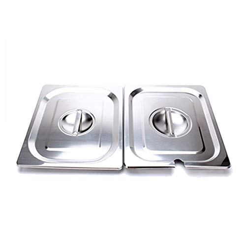 image for Kitma Full Size Stainless Steel Slotted Steam Table Pan Cover, 1/1 Siz