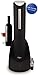 Ozeri Pro Electric Wine Bottle Opener in Black, with Wine Pourer, Stopper, Foil Cutter and Elegant Recharging Stand