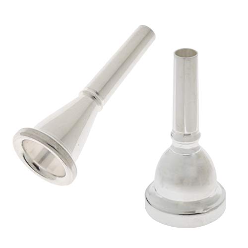 Professional Metal Trombone French Horn Mouthpiece, Brass Instrument Replacement Parts - Thumbnail 3