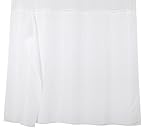 YQN Hookless Shower Curtain Liner With Snaps 70" W x 54" H Waterproof Polyester Fabric Bath Curtain With Magnet White